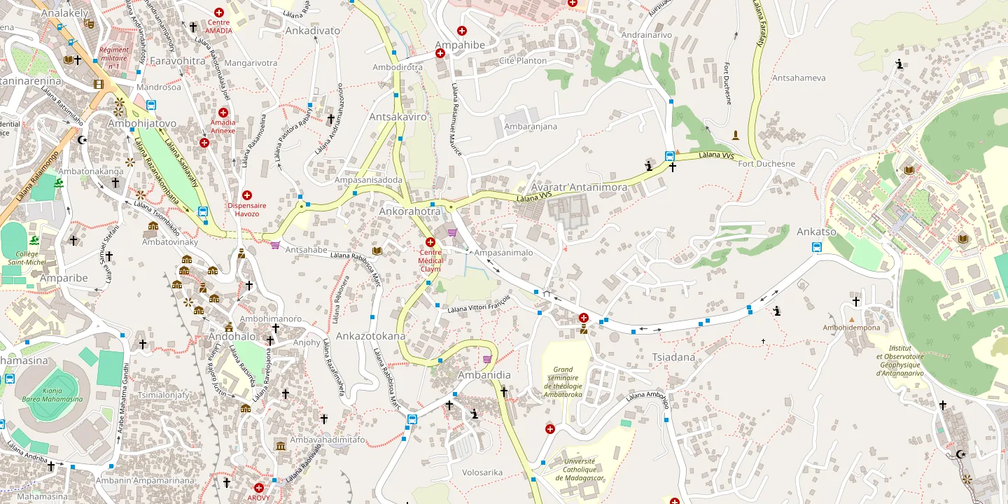 Plan du quartier d’Ampasanimalo à Antananarivo
