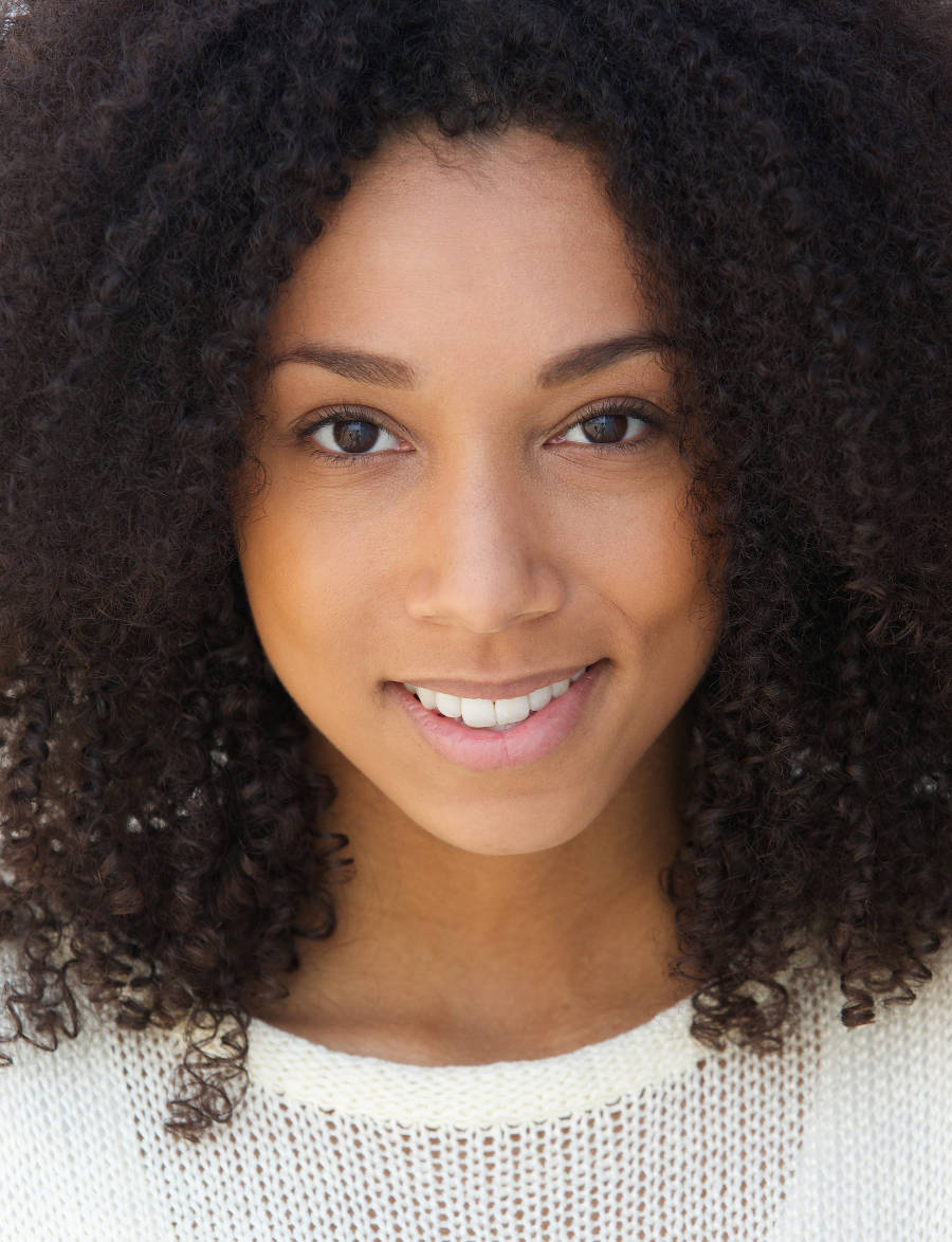 young african woman smiling